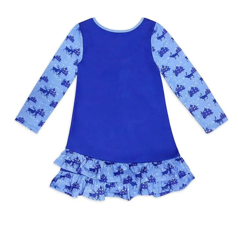 Disney Elsa Nightshirt Girls Long Sleeve Nightgown – Frozen 2 - Picture 2 of 3